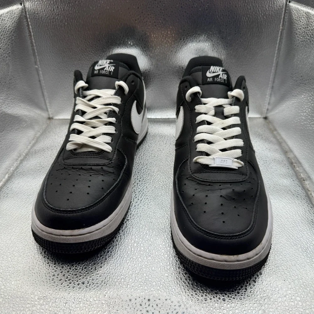 Size 12 Nike Air‎ Force 1 Low Black By You Womens Lace Up Sneakers AQ3778-994